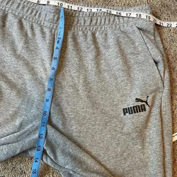 NEW PUMA JOGGER SWEATPANTS GRAY CASUAL WARM TAPERED PULL ON POCKET UNISEX XXL - Picture 2 of 8